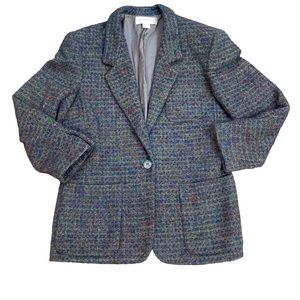 Union Made Liz Claiborne Vintage Wool Tweed Blazer Size 12 Petite